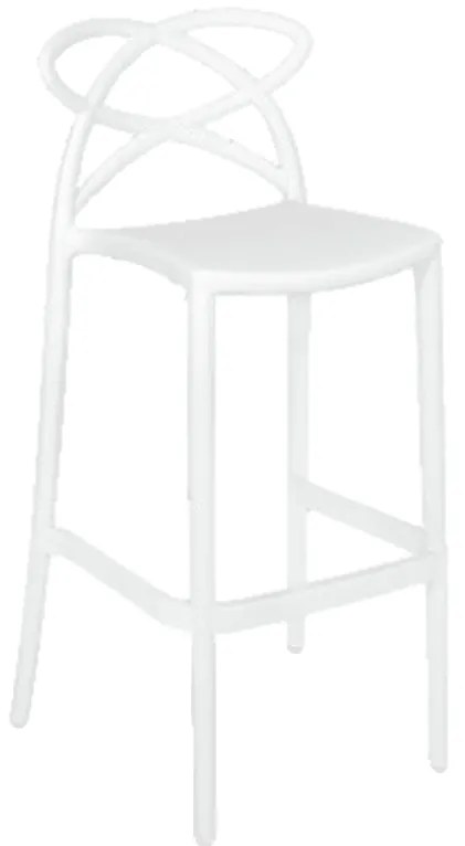 SET 4 SCAUNE BAR INFINITY -POLIPROPILENA-HORECA - NEGRU