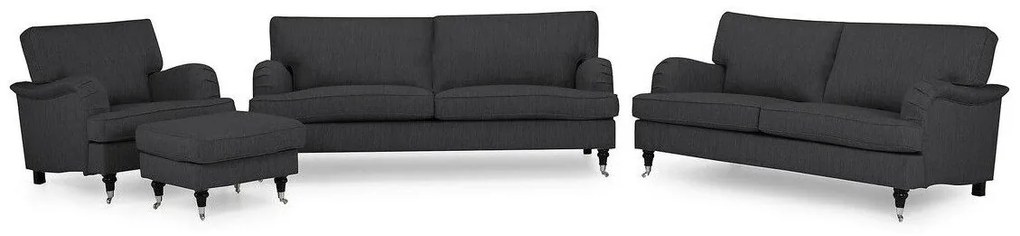 Set mobilier tapițat Bloomington A129Tapiterie, Picioare: Lemn, Role, Metal