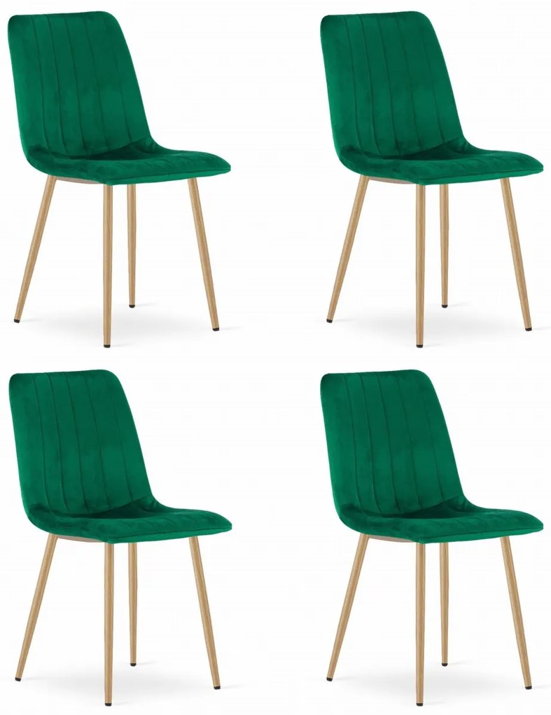 Scaun bucatarie LAVA din catifea verde