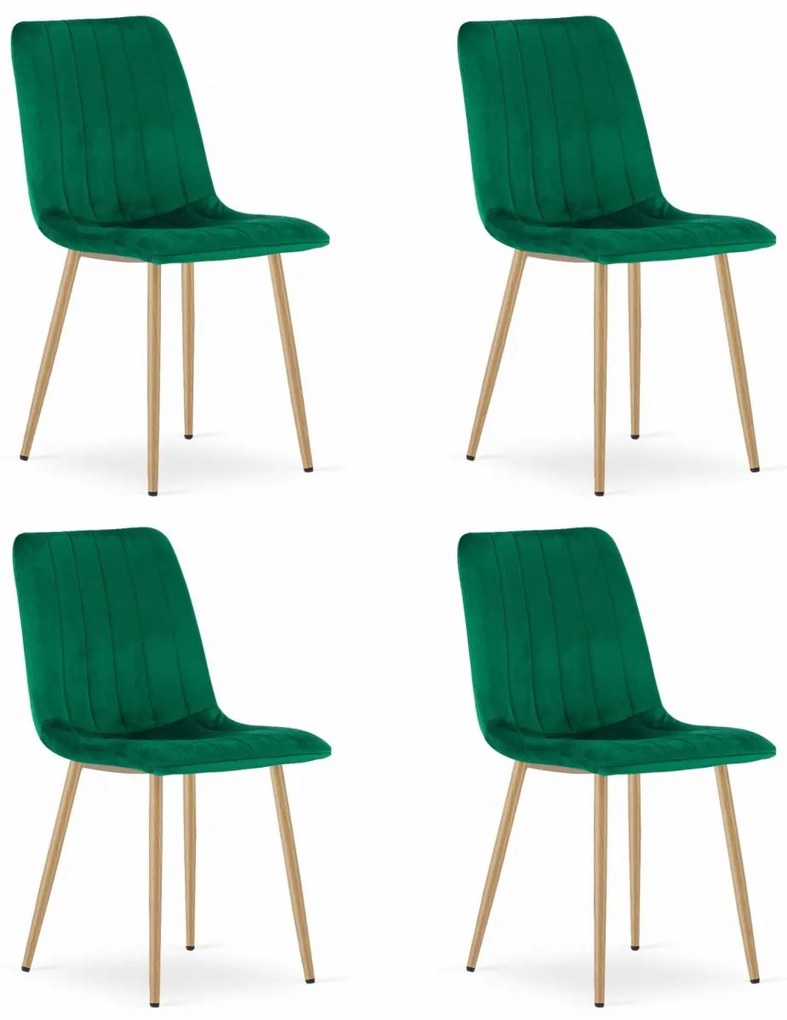 Verde scaun bucatarie LAVA din catifea