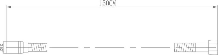 Furtun de duș argintiu lucios din oțel inoxidabil Lux – Sapho