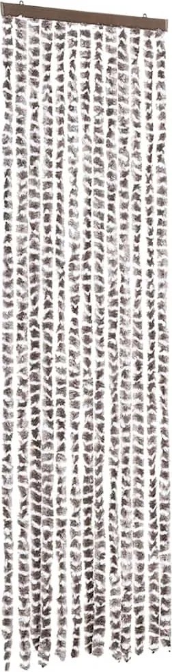 vidaXL Perdea pentru insecte, gri taupe și alb, 56x200 cm, chenille