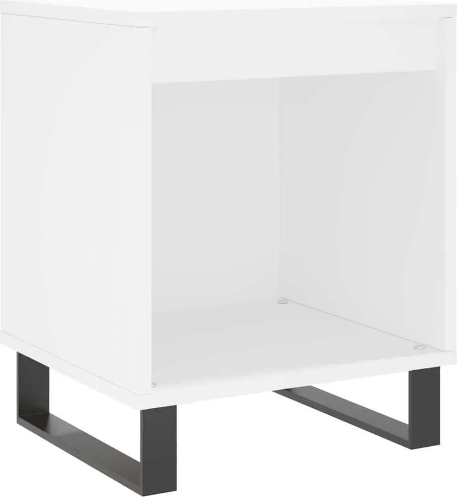 vidaXL Noptieră, alb, 40x35x50 cm, lemn prelucrat