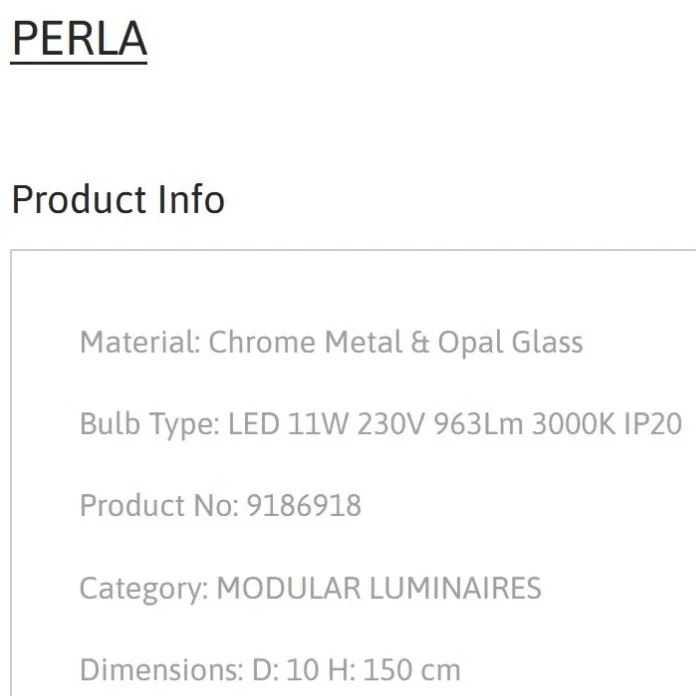 Lustra/Pendul LED design modern PERLA