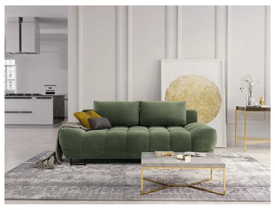 Canapea extensibilă cu 3 locuri Windsor &amp; Co Sofas Cumulus, verde