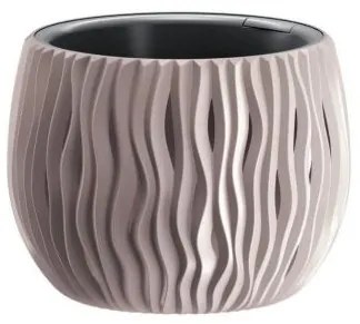 Ghiveci decorativ de flori, rotund, cafeniu, 1.4 L, 18x13.6 cm Sandy Bowl