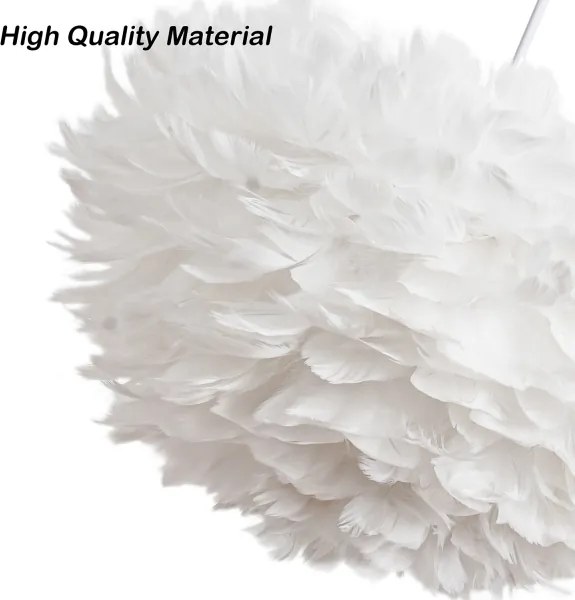 BRILAGI - Lustră suspendată pe cablu FEATHER 3xE27/40W/230V Ø 40 cm albă