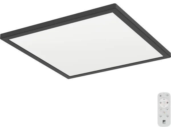 Plafonieră LED dimabilă de exterior Eglo 901456 ROVITO-R 17,6W/230V 39x39cm IP44 negru + telecomandă