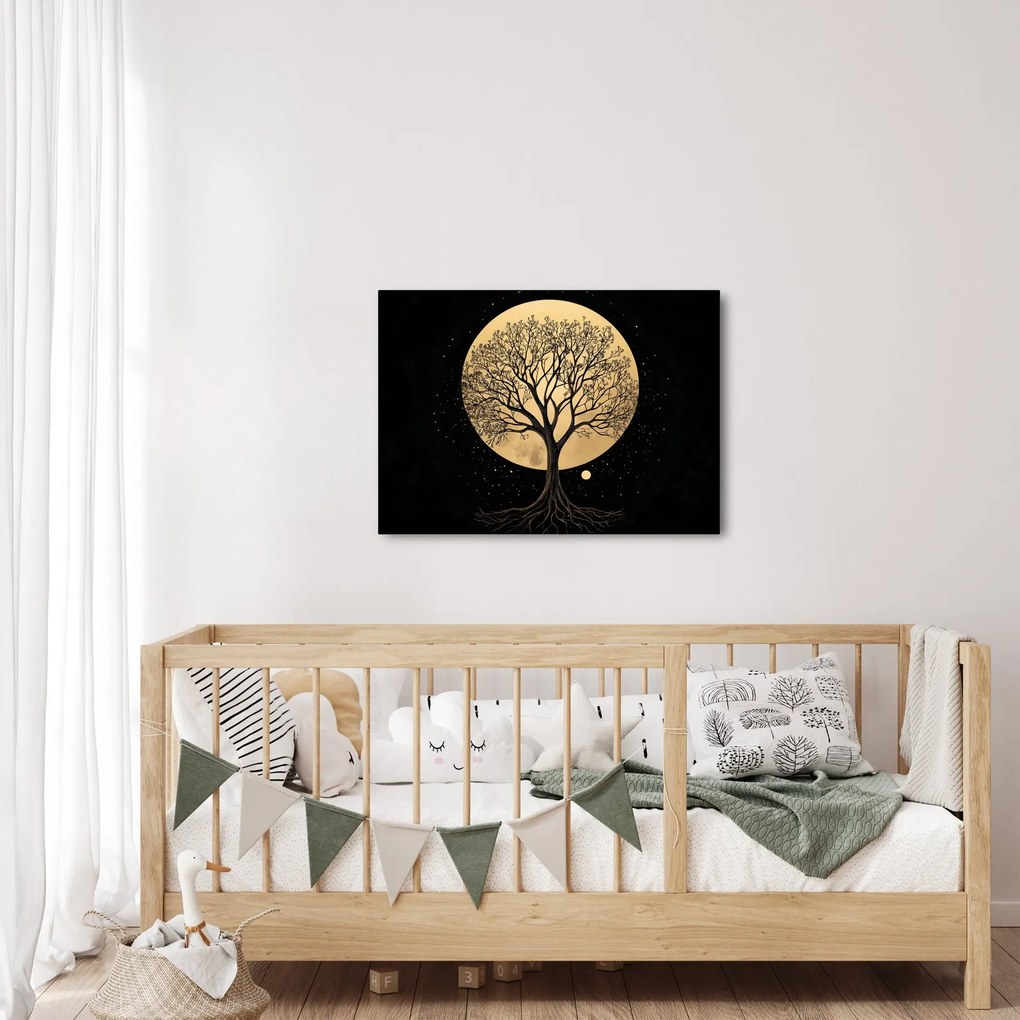 Tablou – Arbore în lună plină aurie I. (70x50 cm)