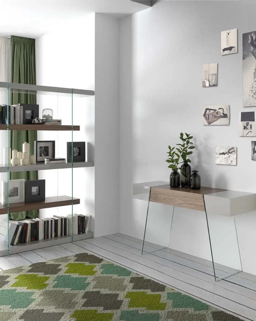 Consola eleganta design LUX Gorgeous, gri perla AC-HC-ST-001