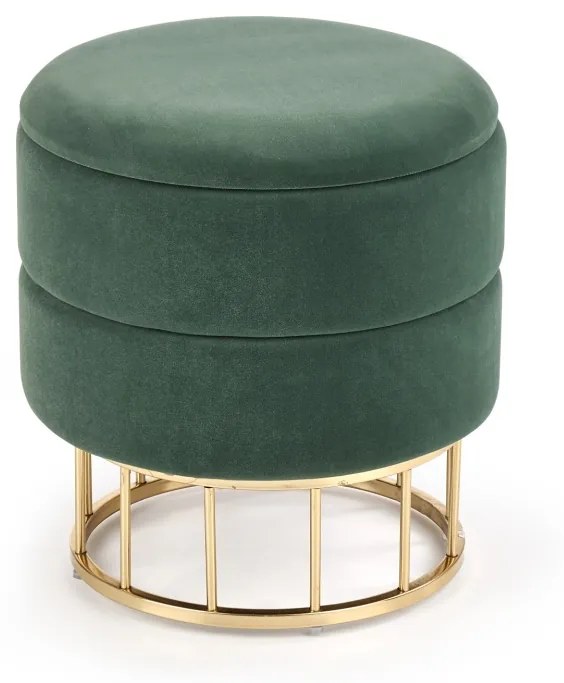 Taburet tapitat Minty Velvet Verde / Gold
