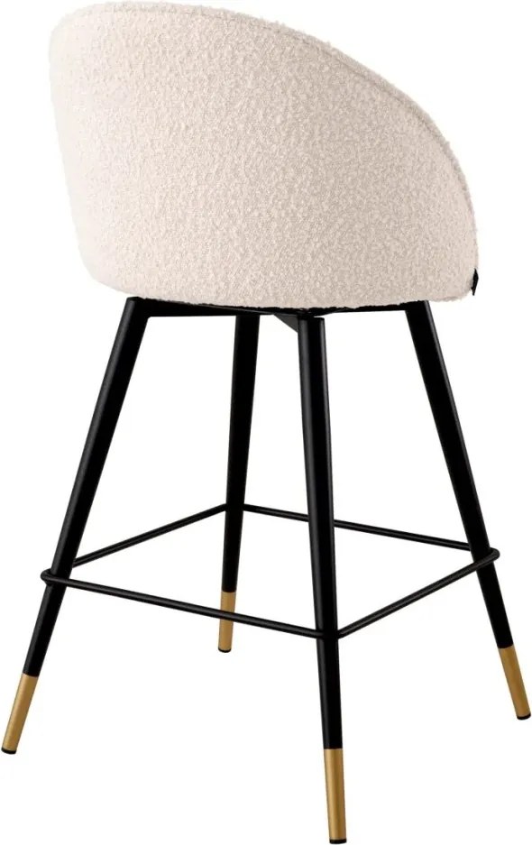 Set de 2 scaune de bar pivotante, design LUX, Counter Stool Cooper crem