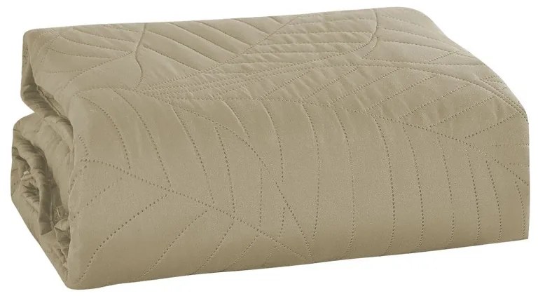 Cuvertura bej pentru pat cu model LEAVES Dimensiuni: 170 x 210 cm