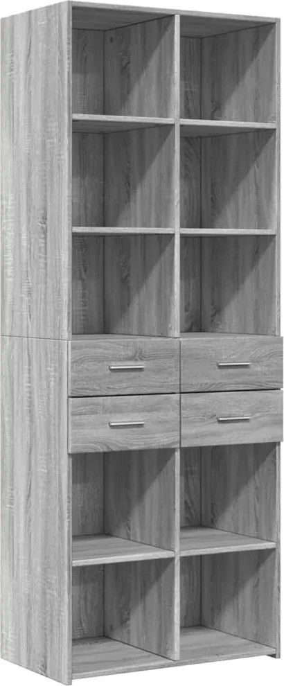 vidaXL Dulap înalt, gri sonoma, 70x42,5x185 cm, lemn prelucrat