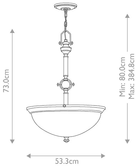 Lustră pe lanț Hinkley HK-MAYFLOWER-P-C MAYFLOWER 3xE27/60W/230V