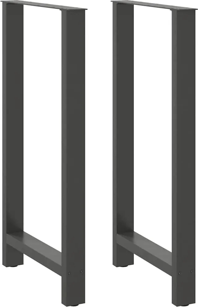 vidaXL Picioare de masă de bar antracit, 2 buc., 60x(110-111) cm, oțel
