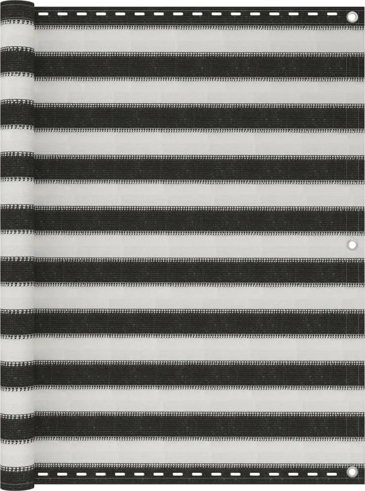vidaXL Paravan pentru balcon, antracit și alb, 120 x 300 cm, HDPE