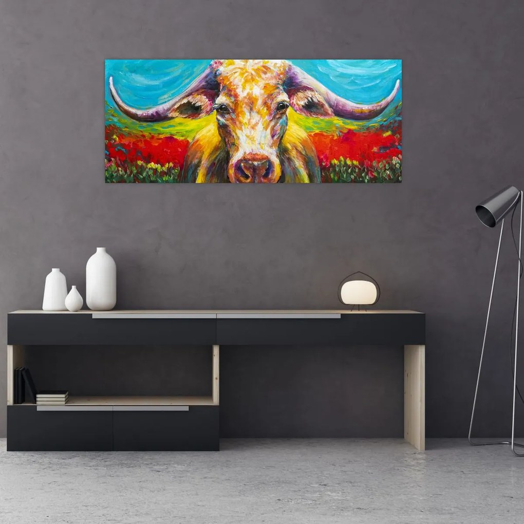 Tablou - Vacă pictată (120x50 cm)
