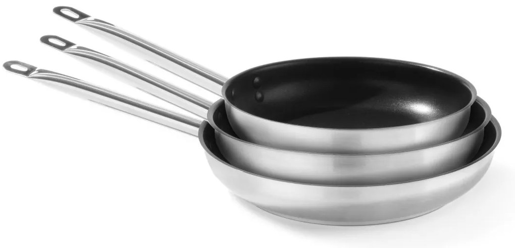 Tigaie profesionala inox cu strat anti-aderent, 32 cm diametru x 5,5 cm inaltime, gama Hendi Profi Line