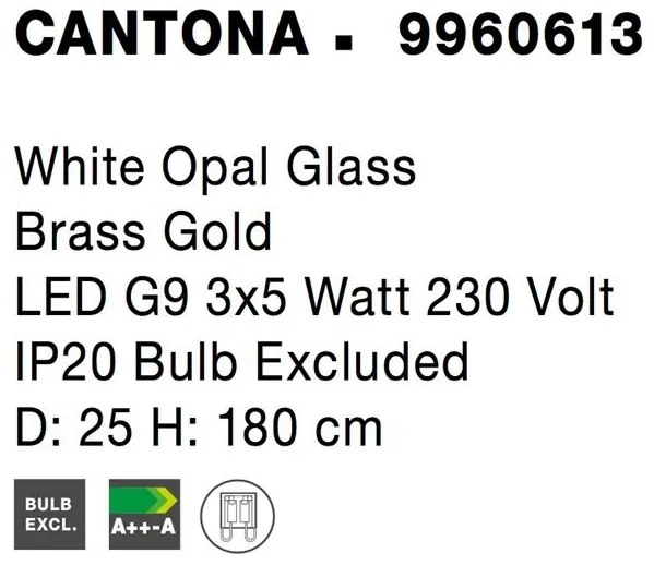 Lustra cu 3 pendule design modern CANTONA NVL-9960613