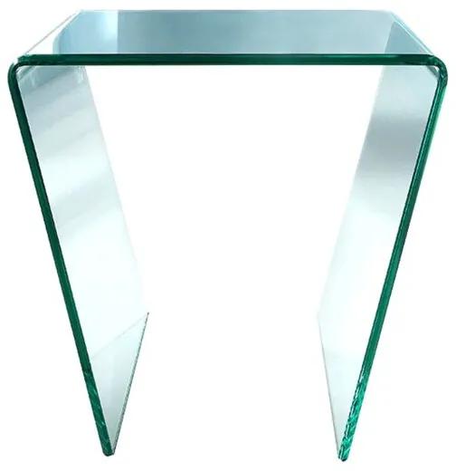 Masă laterală din sticlă Donita, 45cm H x 45cm W x 50cm D