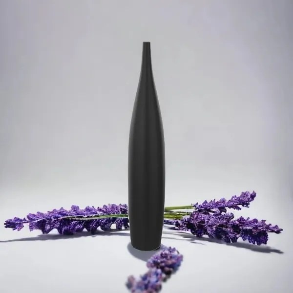 Vază ceramică, negru mat, 70 cm