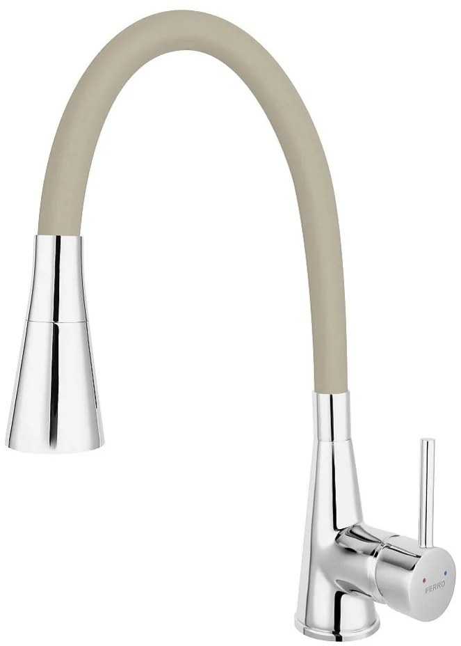 Baterie Ferro Zumba II cu pipa flexibila, 2 functii de jet, bej