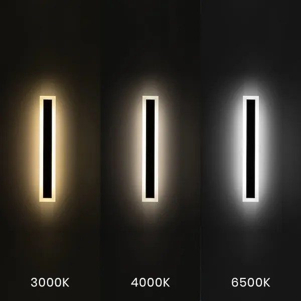 Aplică LED de exterior pentru perete WOW LED/20W/230V 3000/4000/6500K 60 cm IP54 neagră