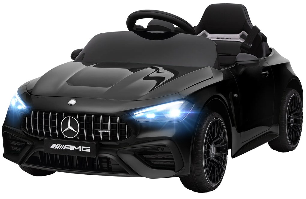 AIYAPLAY Mașină electrică copii Mercedes AMG CLE 53 12V 2 motoare telecomandă parentală 2,4G 99 x 55 x 43 cm negru | Aosom Romania