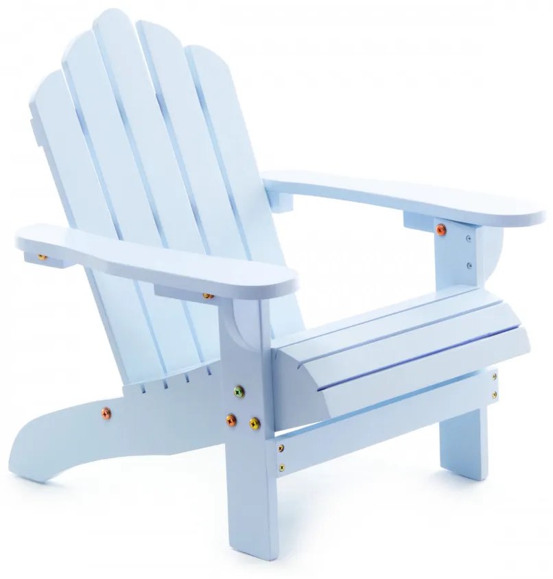 Scaun pentru copii din lemn de cedru Adirondack Kids Albastru pastel