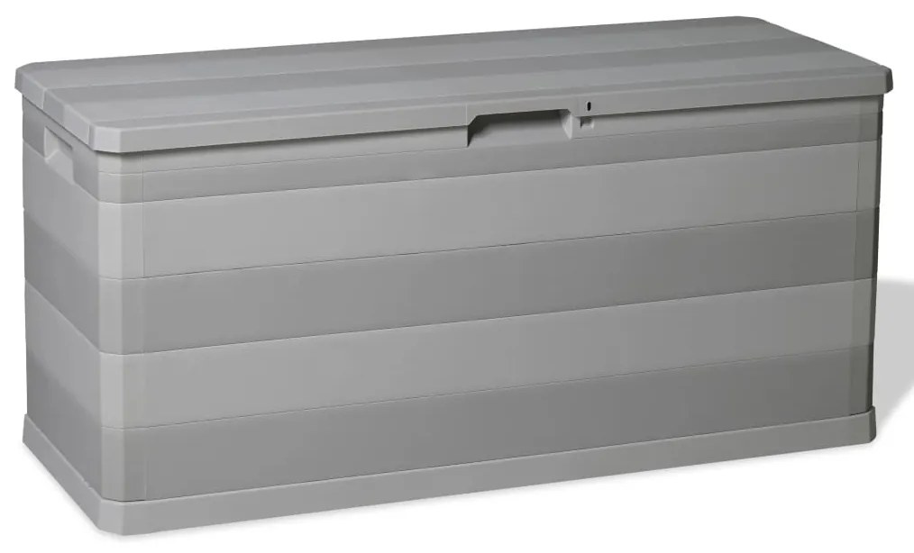 vidaXL Ladă de depozitare pentru grădină, gri, 117 x 45 x 56 cm