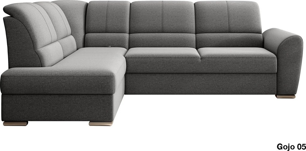 Colțar lemn masiv Extensibil Samara 270x186cm Ladă Depozitare Personalizabil - Loco 04, Dreapta