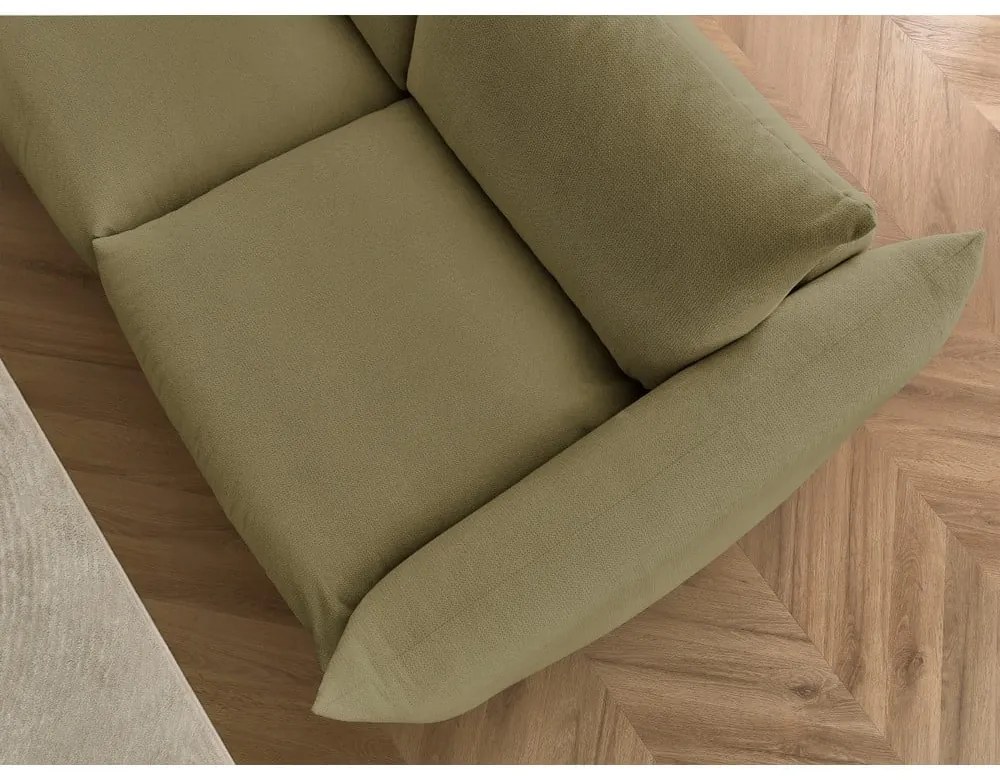 Canapea verde extensibilă 214 cm Ernest – Bobochic Paris