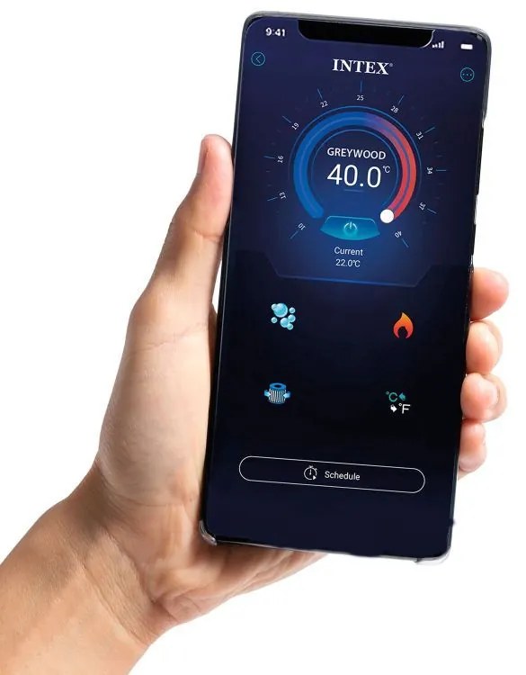 Jacuzzi gonflabil cu hidromasaj și control Wi-Fi 6 osôb