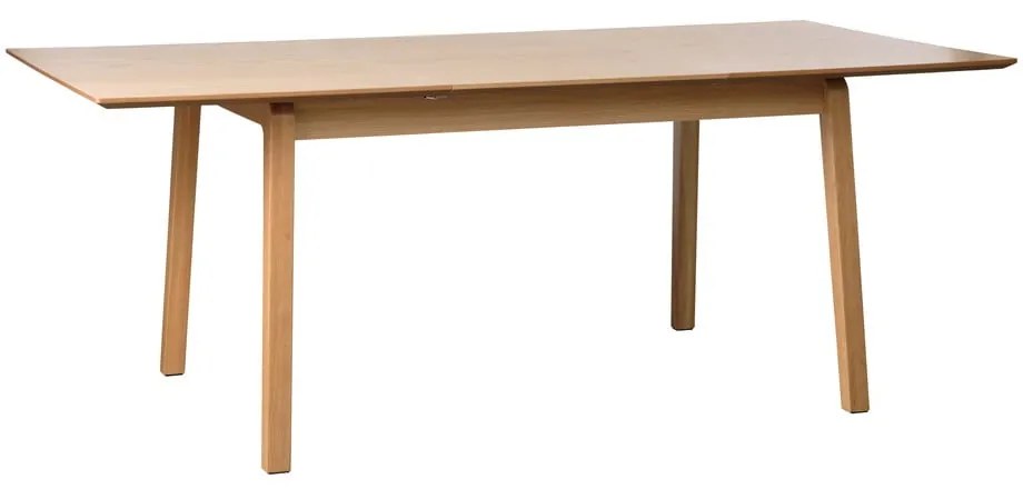 Masă de dining în culoare naturală extensibilă cu blat cu aspect de lemn de stejar 95x200 cm Bari – Unique Furniture