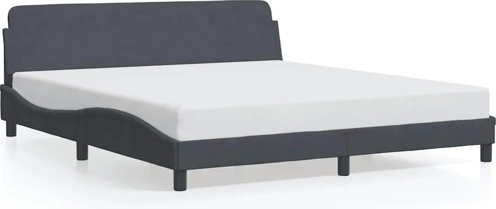 vidaXL Cadru de pat, Dover, gri închis, 180x200 cm, catifea