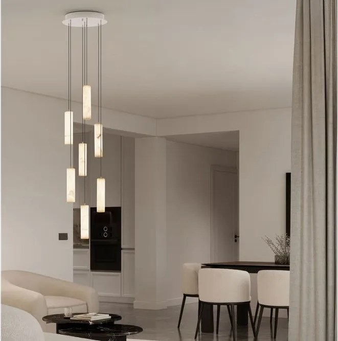 Lustra cu 7 Pendule din alabastru DILETTO