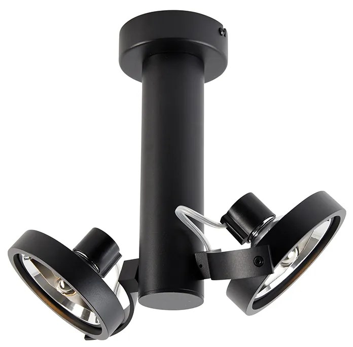 Spot modern negru reglabil cu 2 lumini - Goes