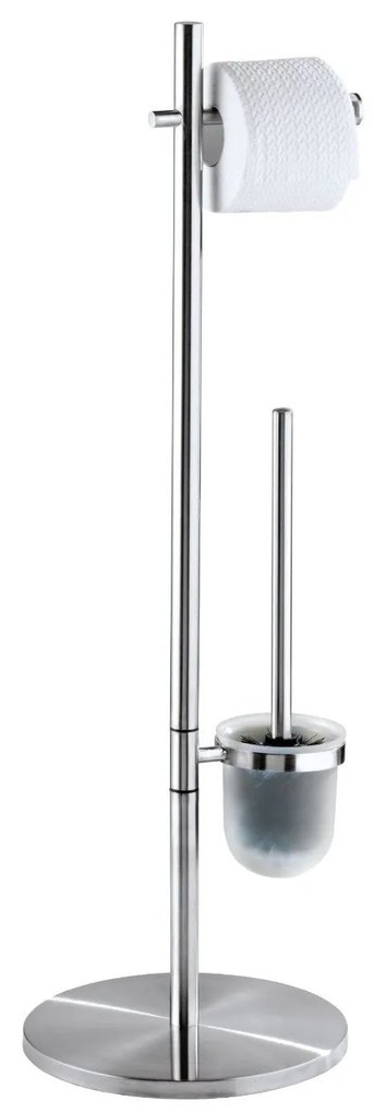 Perie WC cu suport hartie igienica PIENO, 2 în 1, 79x26,5x25,5 cm, WENKO