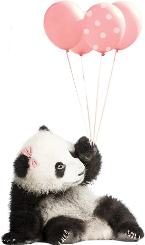 Autocolant pentru perete Dekornik Pink Panda, 55 x 92 cm