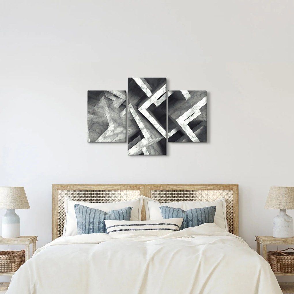 Tablou cu cuburi abstracte (90x60 cm)