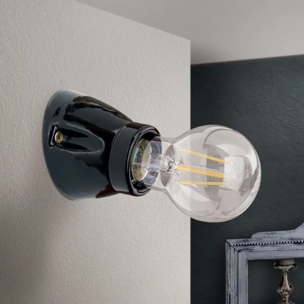 Orion - Aplică de perete FROST, 1xE27/60W/230V, neagră