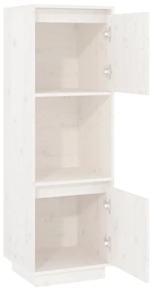 Dulap inalt, alb, 38x35x117 cm, lemn masiv de pin 1, Alb