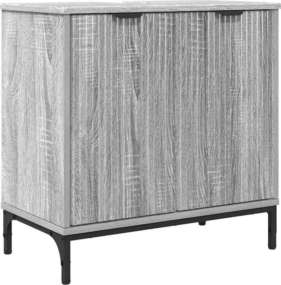vidaXL Dulap pentru Chiuveta de Baie Gri Sonoma 60,5 x 33,5 x 61 cm