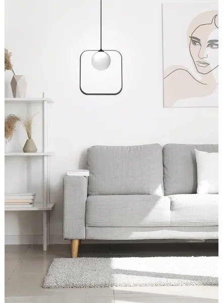 Lustră pe cablu TULA 1xG9/28W/230V neagră unghiulară