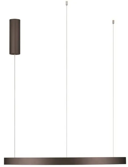 Lustra LED circulara ELOWEN 80cm, maro