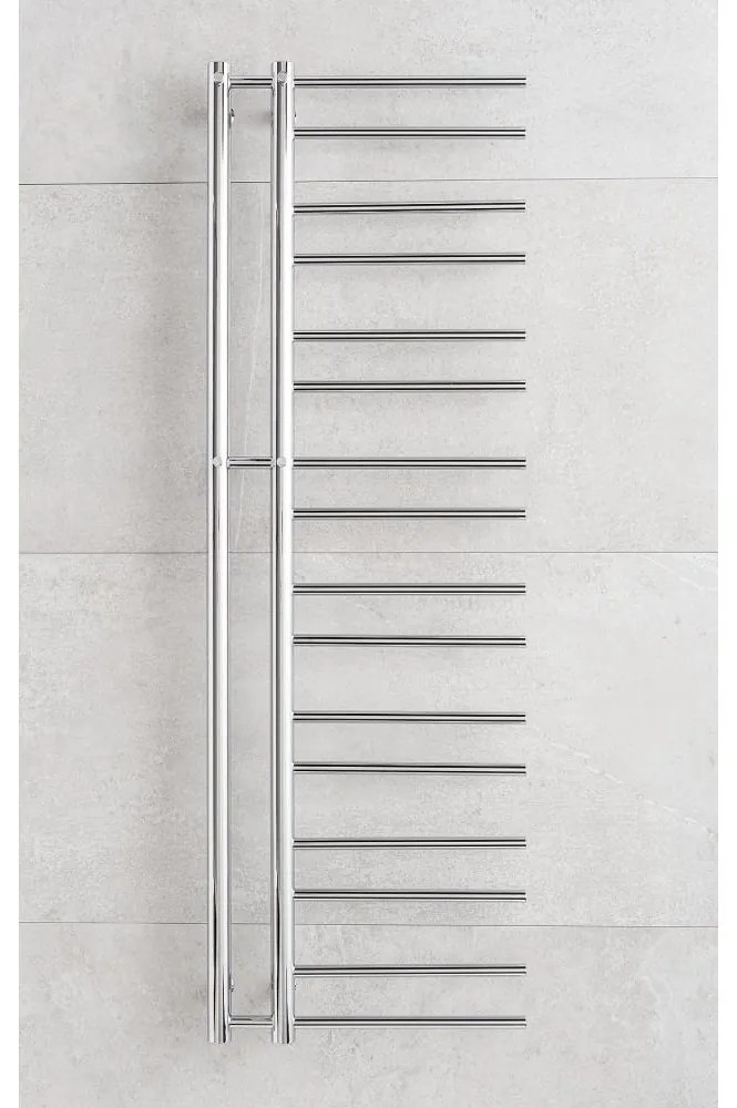 P.M.H. T2C - Radiator de baie tip scară THEIA, 352 W, 154 cm, cu racordare pe partea dreaptă, crom lucios