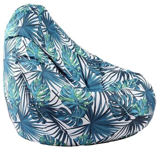 Fotoliu Nirvana Hobbit Pufrelax, Material Impermeabil - Frunze Tropicale
