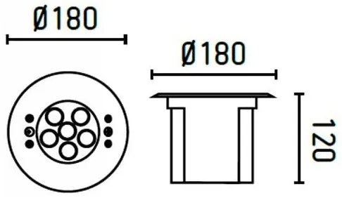 Corp de iluminat LED RGB încastrat de exterior FARO 70456 EDEL LED/18W/24V IP68