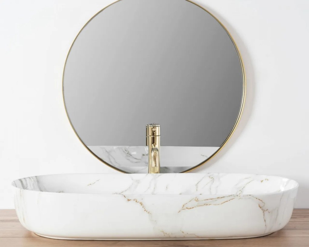 Lavoar Cleo Alb Shiny Aiax ceramica sanitara – 81 cm